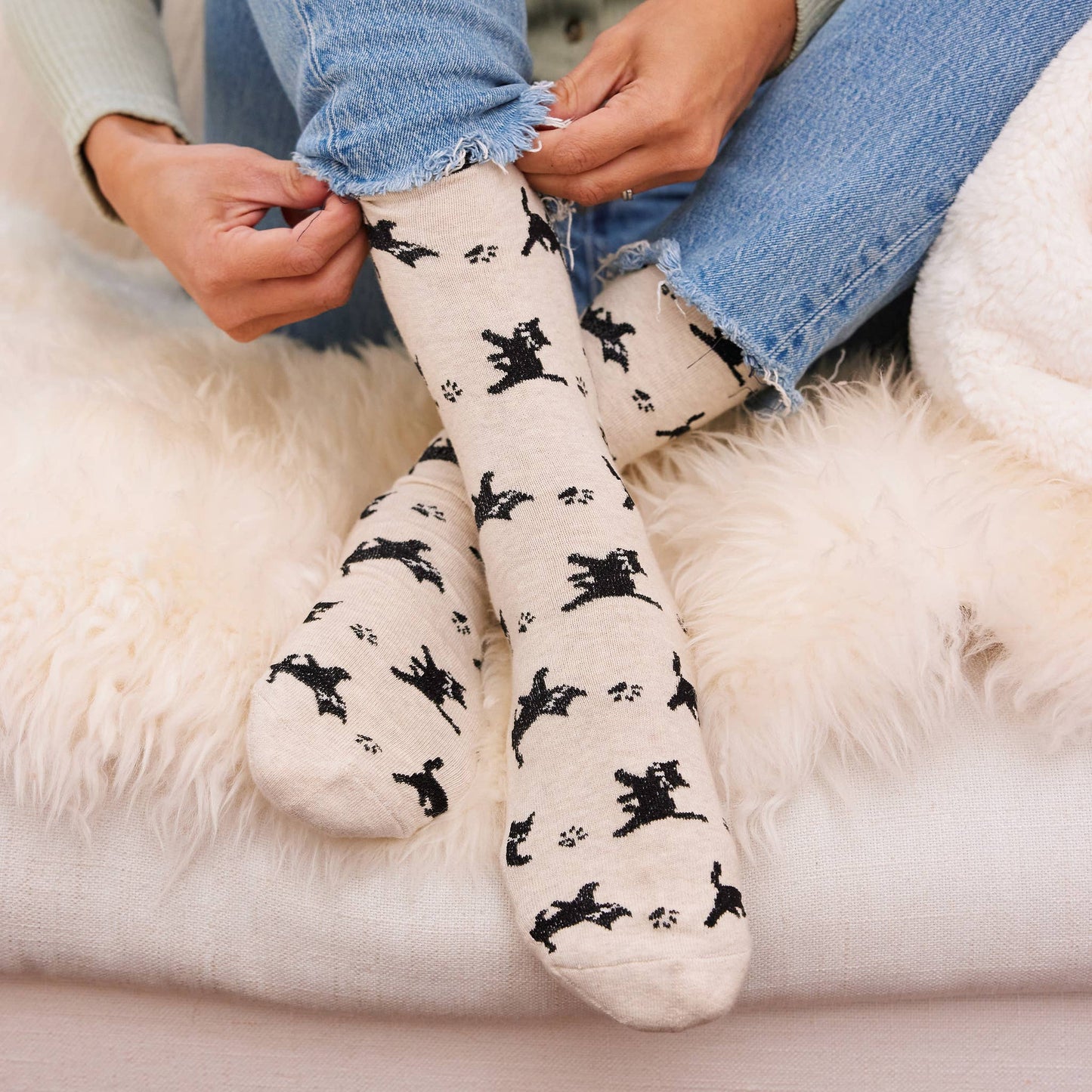 Conscious Step - Socks that Save Cats | Beige Cats - Gifts for Cat People
