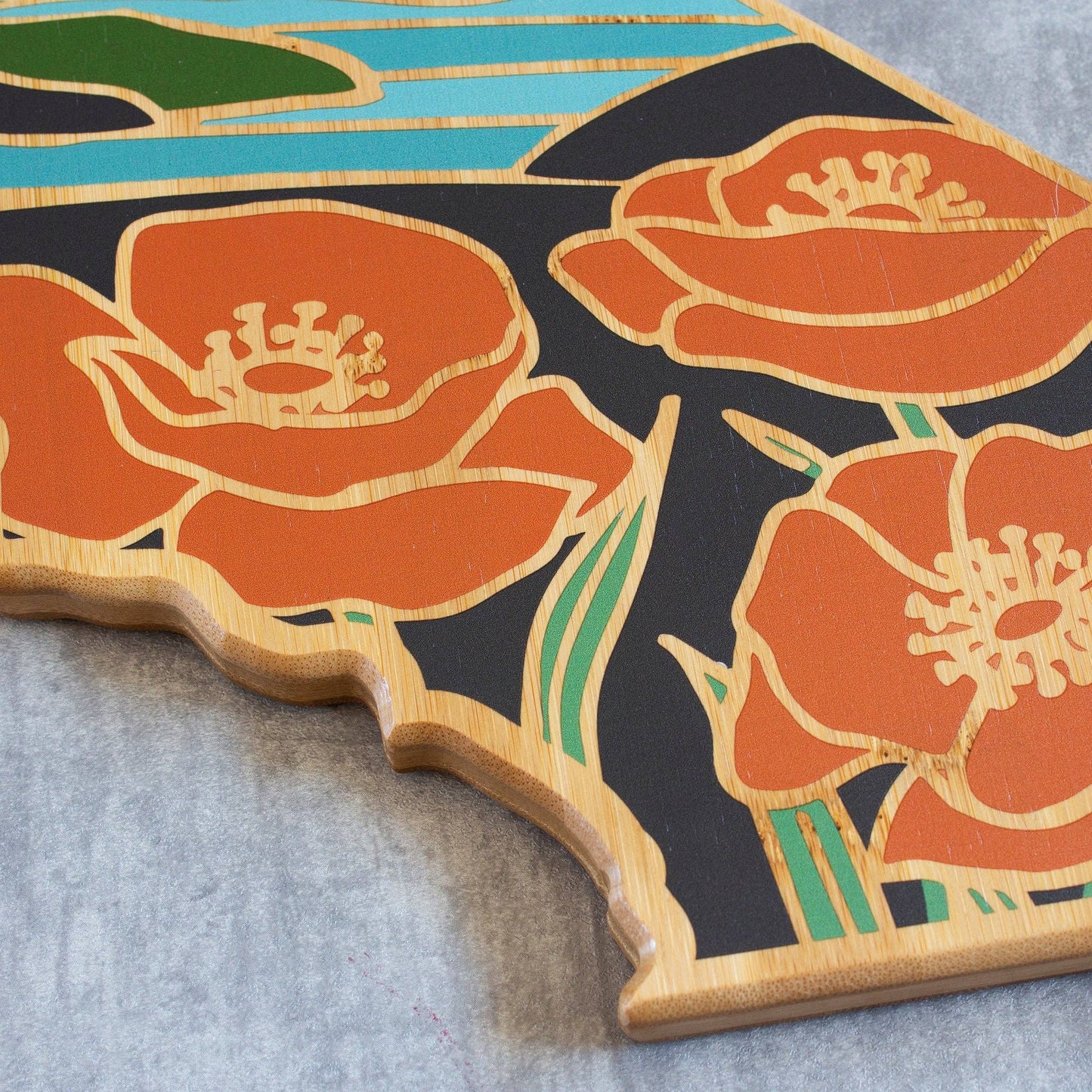 Totally Bamboo - California Cutting Board with Artwork by Summer Stokes