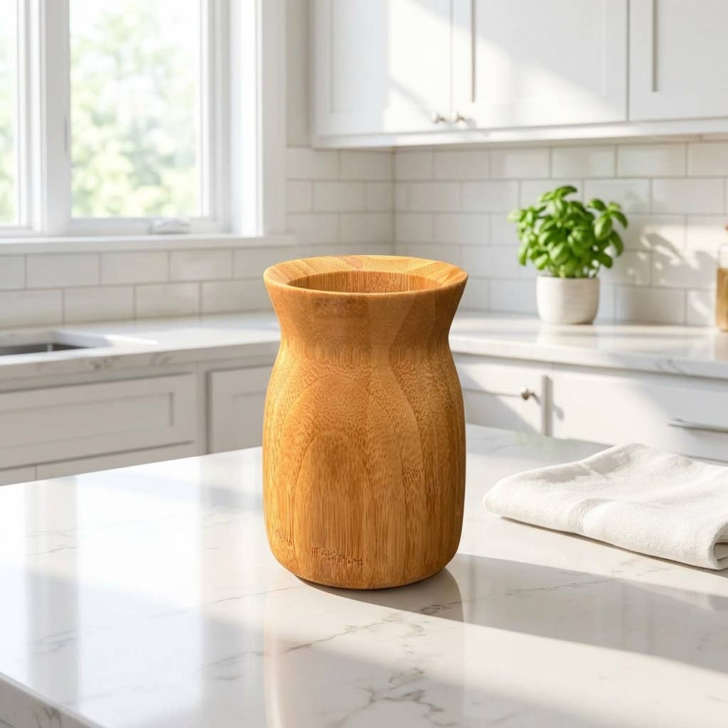 Bamboo Kitchen Utensils Holder | Earth Day Bestseller