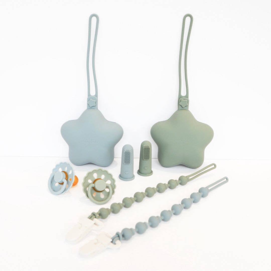 Star Pacifier Holder Case - Sage