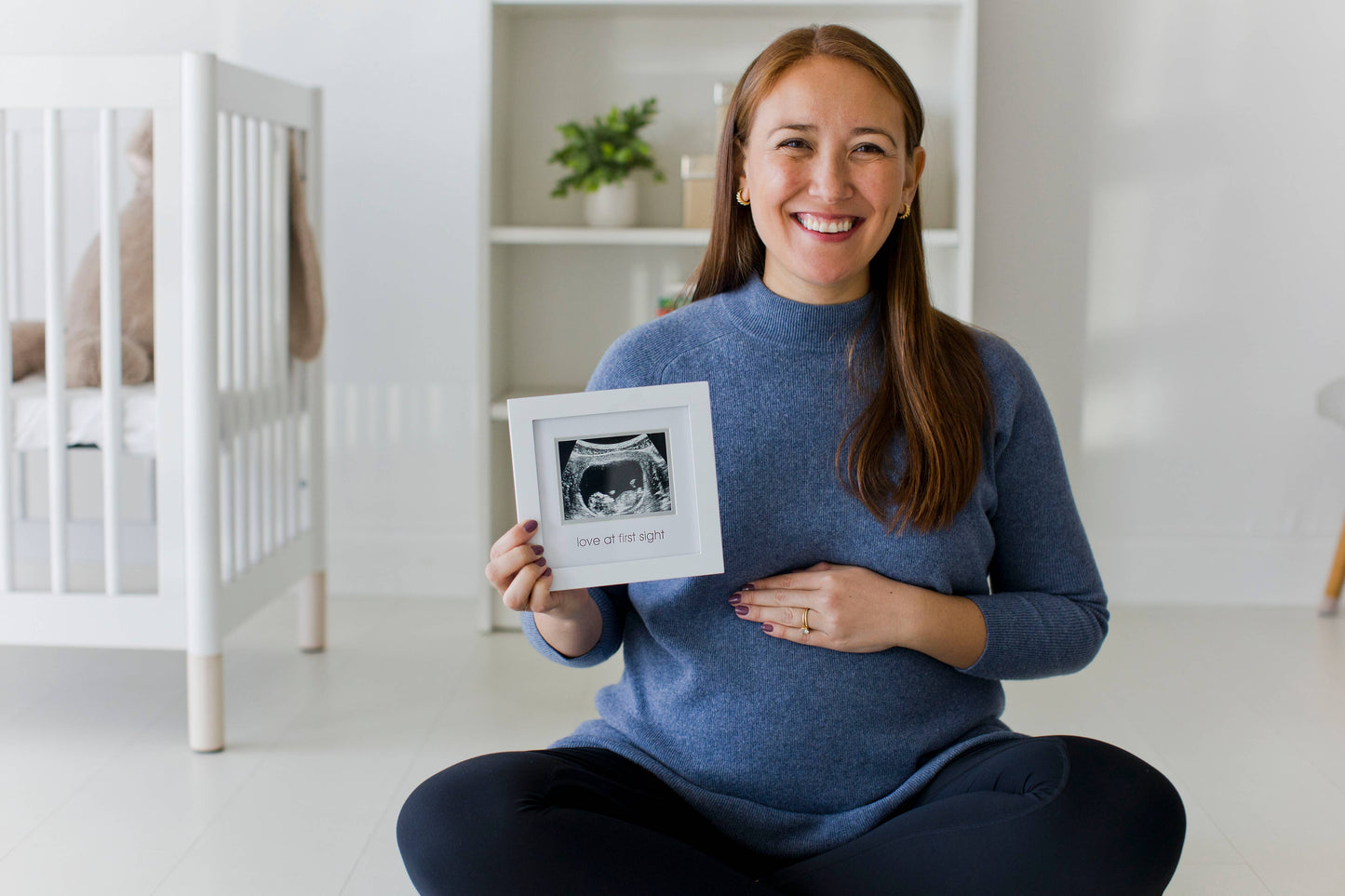 Pearhead - Love At First Sight Sonogram Frame, White