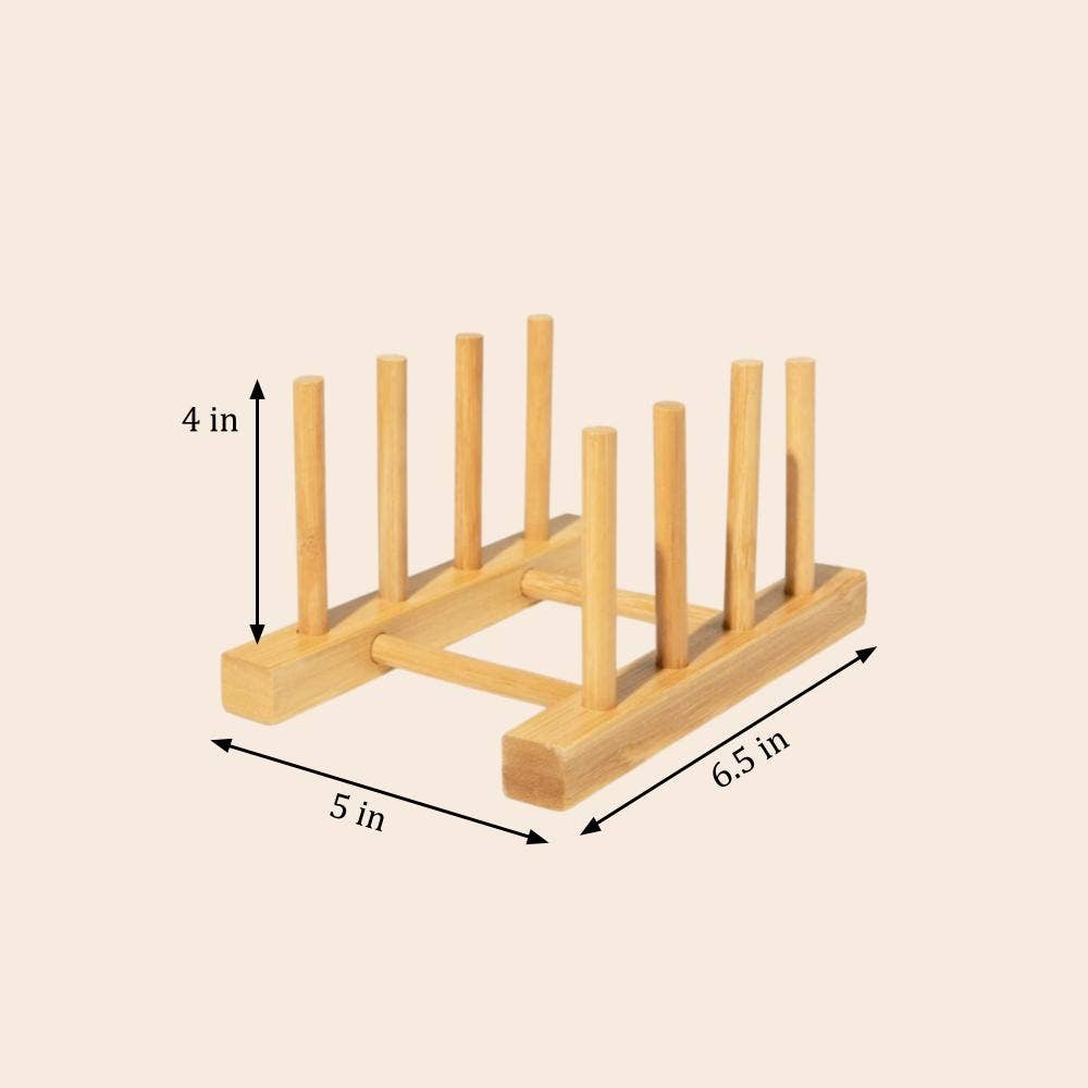 Bamboo Dish Drying Rack | 4 Peg | Retail Display Bestseller