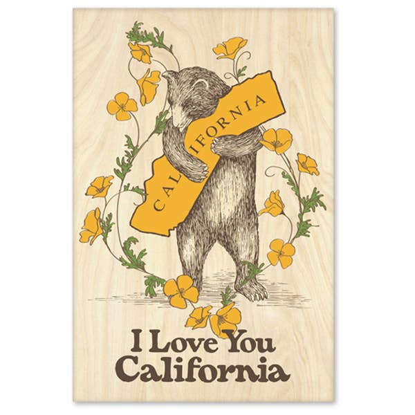 SF Mercantile - CA Bear Hug & Poppy Magnet 2" x 3"