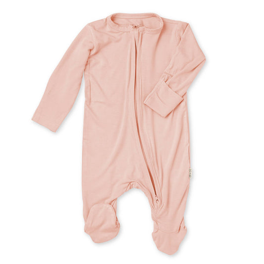 Ali+Oli - Baby Footie 2-Way Zipper – Bamboo Lounge Wear Rose