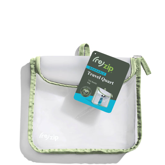 TSA-Compliant Reusable Zippered Travel Bag - Quart