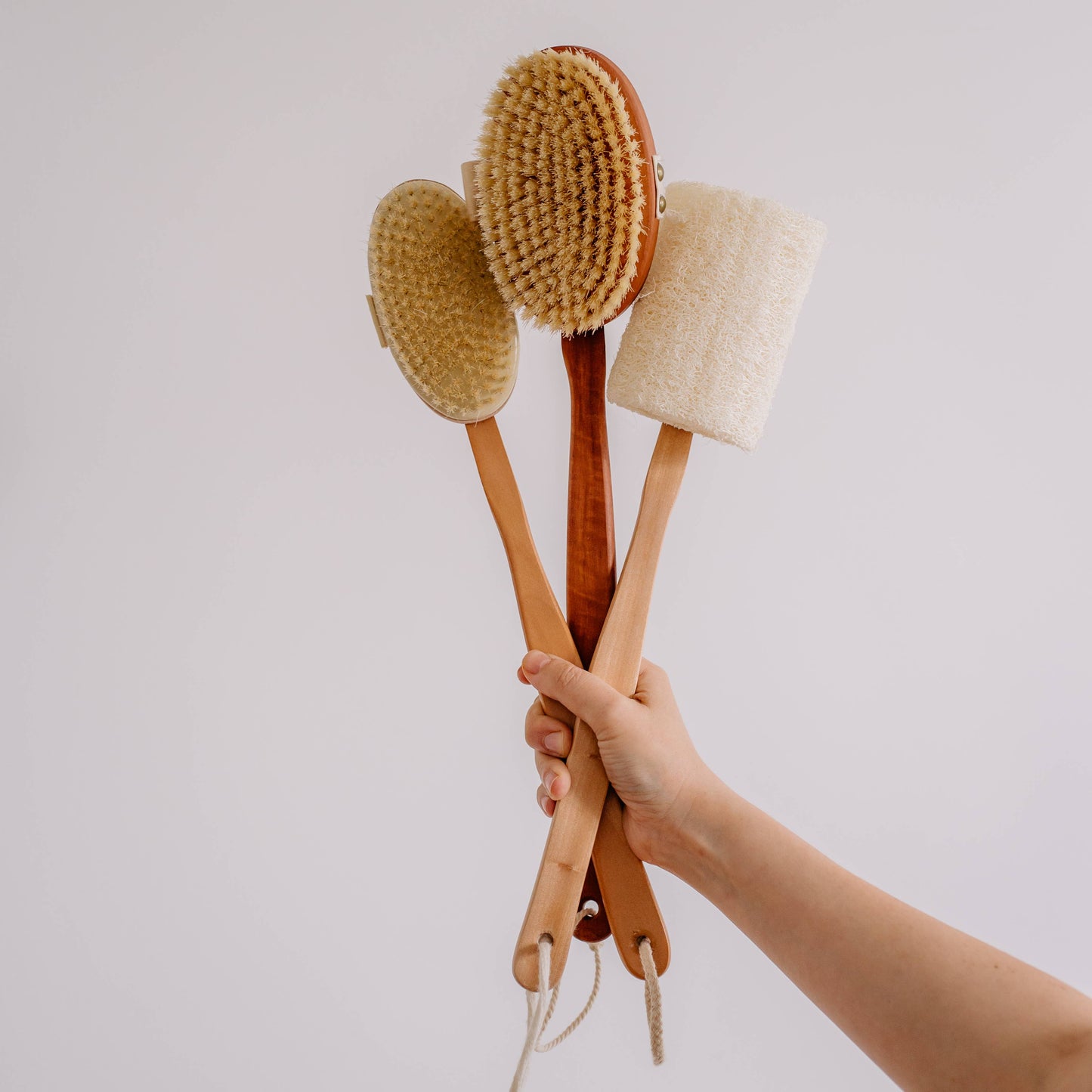 Croll & Denecke - Body brush with handle, wood massage birthday women
