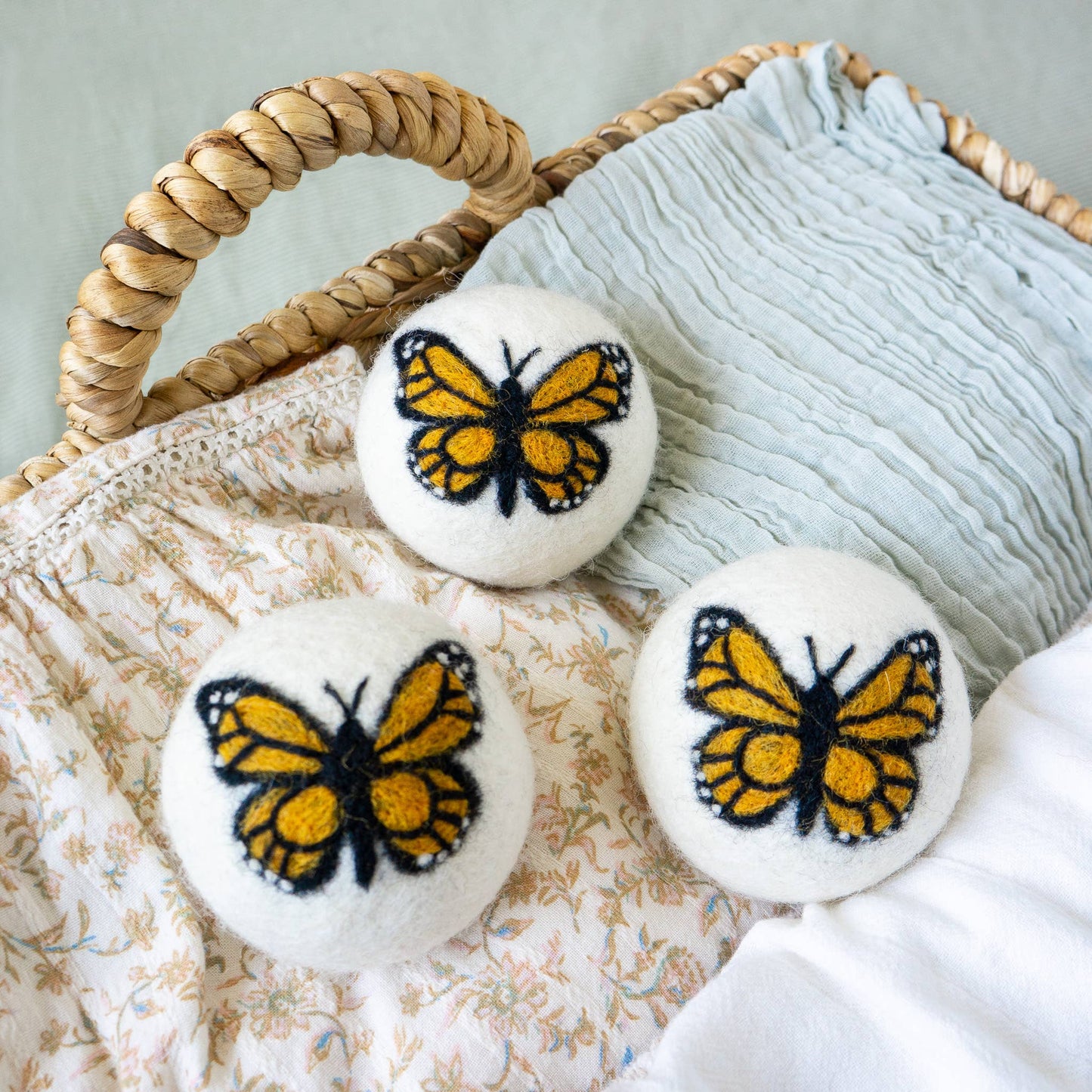 Friendsheep - Monarch Butterfly Eco Wool Dryer Balls