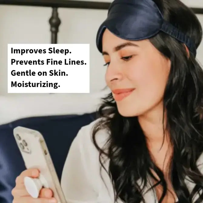 Ivory Mulberry Silk Sleep Eye Mask for Beauty Sleep & Travel