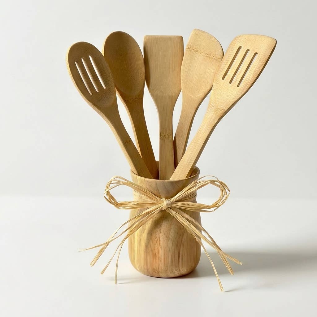 Bamboo Kitchen Utensil 6 Piece Set