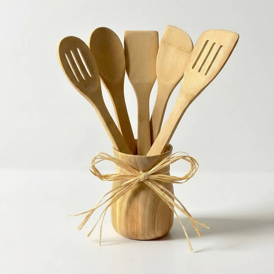 Bamboo Kitchen Utensil 6 Piece Set