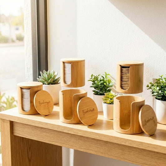 Bamboo Facial Rounds Holder | Earth Day Bestseller