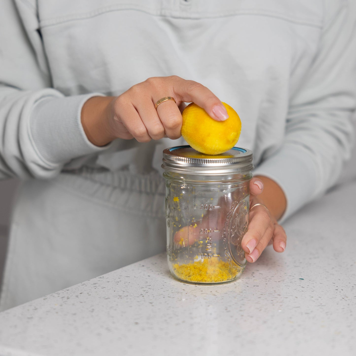 Fox Run Brands - Jarware Stainless Steel Citrus Zester and Cheese Grater Lids