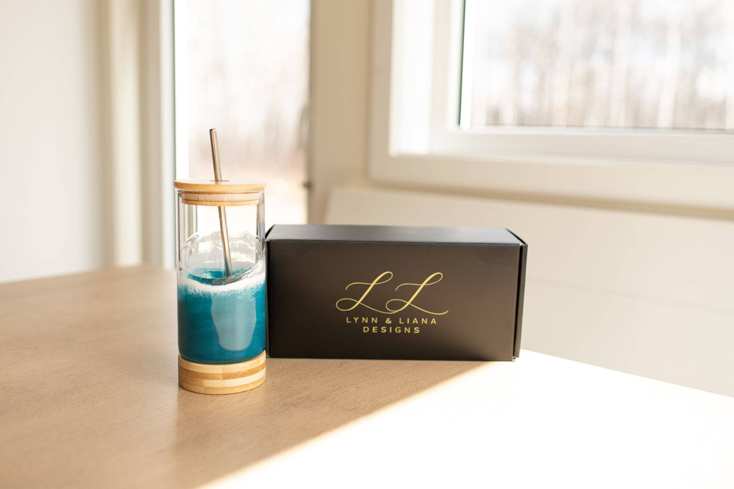 NEW!!! Resin Accented Glass Tumblers (No Tariffs)