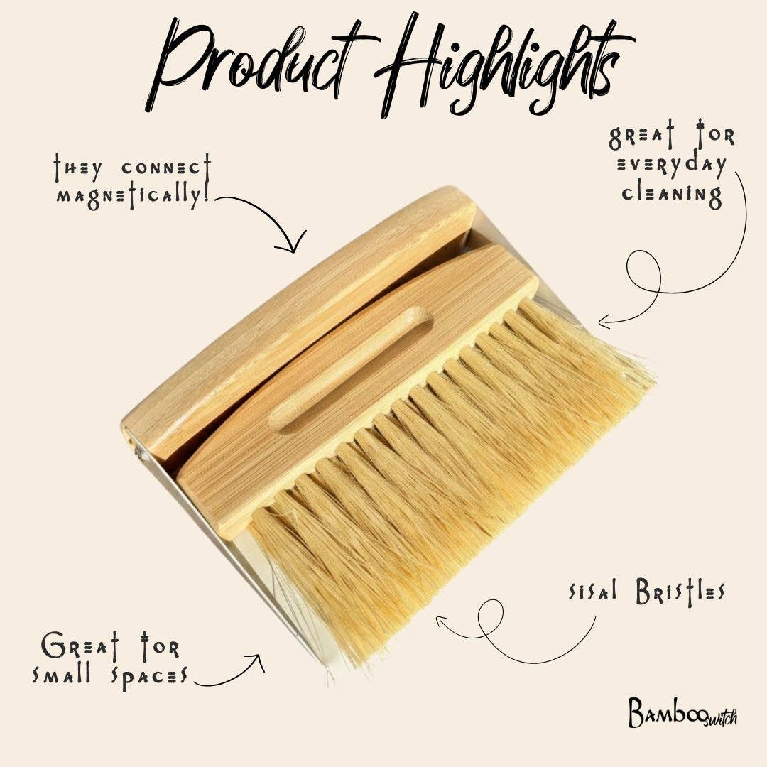 Bamboo Dust Pan & Bamboo Brush | Earth Day Bestseller