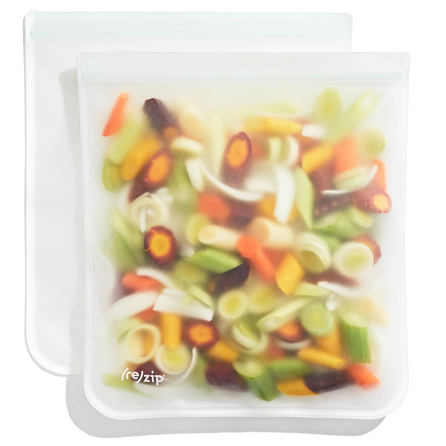 Reusable Flat Gallon Storage Bags - Clear - 2 Pack