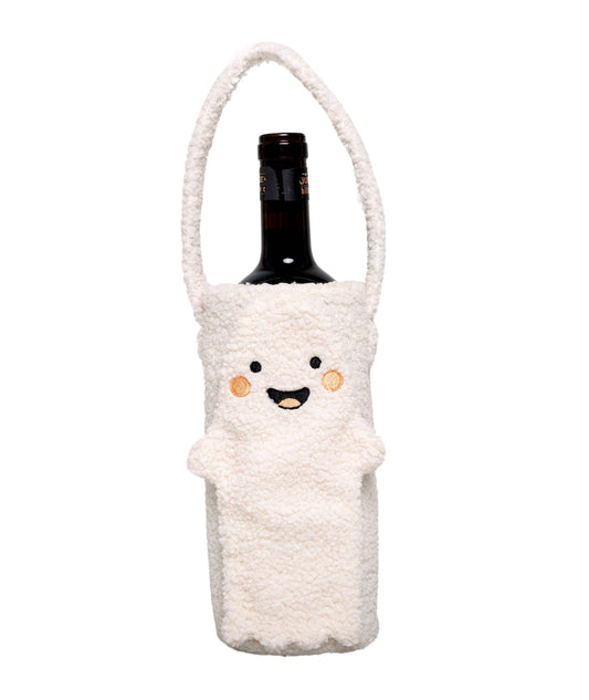 Pearhead - Ghost Sherpa Wine Bottle Gift Bag, Hostess Gift