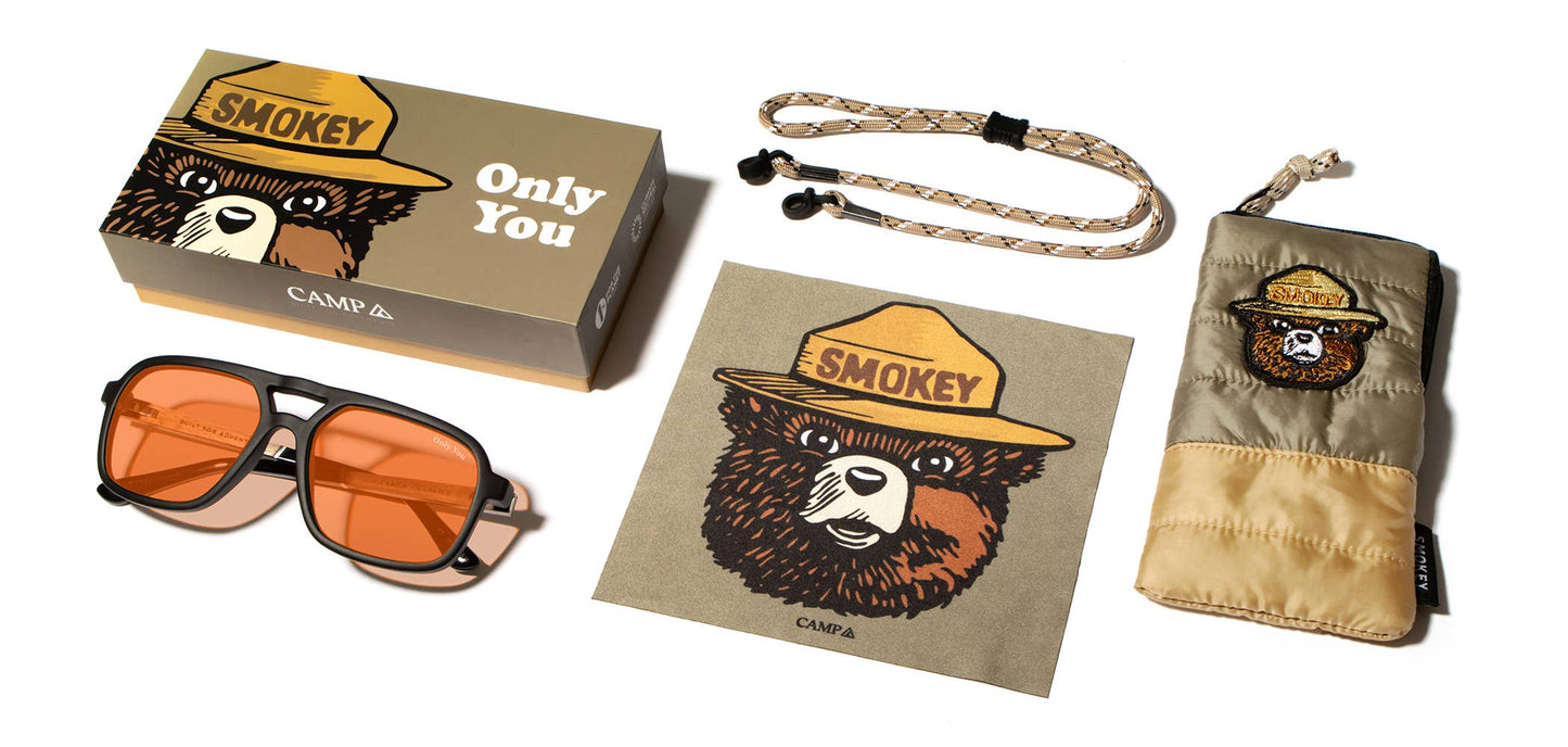 CAMP Eyewear - Smokey Bear x CAMP Glacier Sunglasses - Matte Black