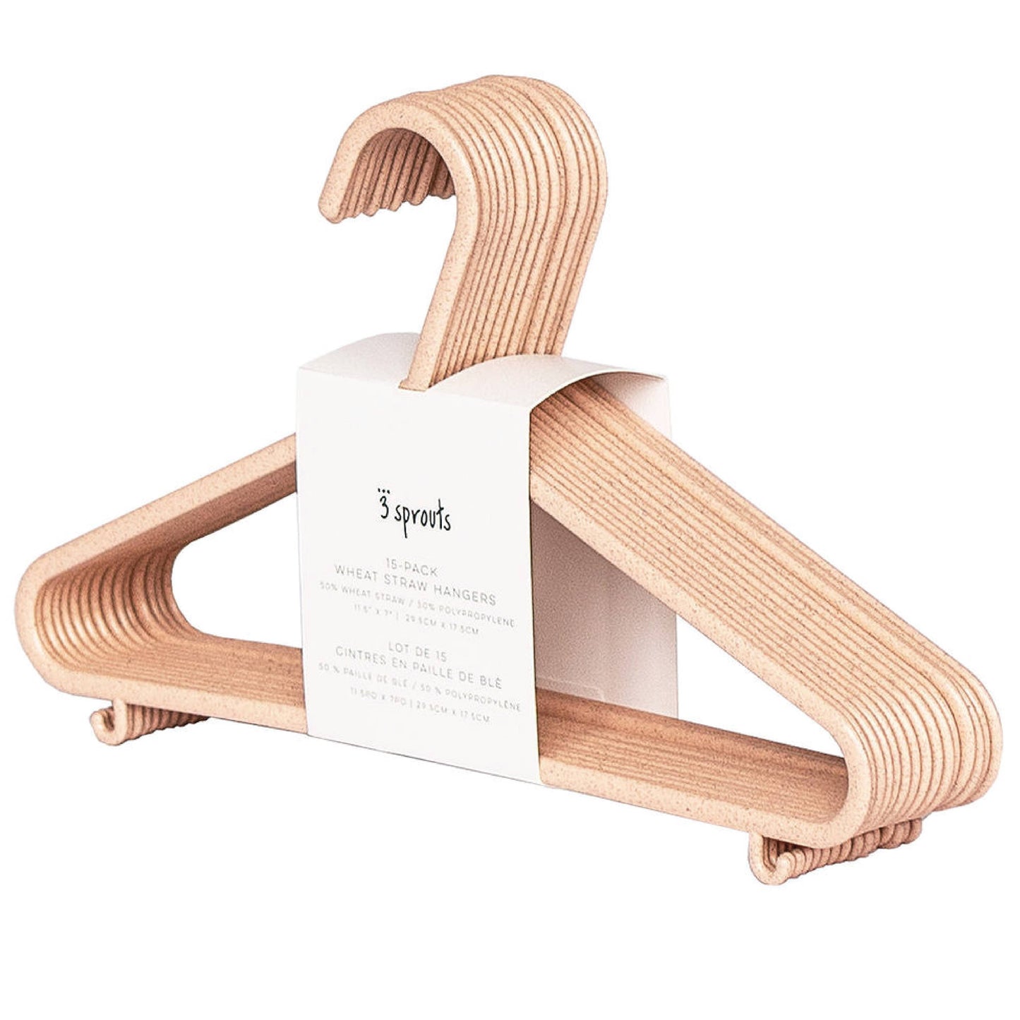 Kids & Baby Wheat Straw Plastic Hangers (2 Packs of 15)