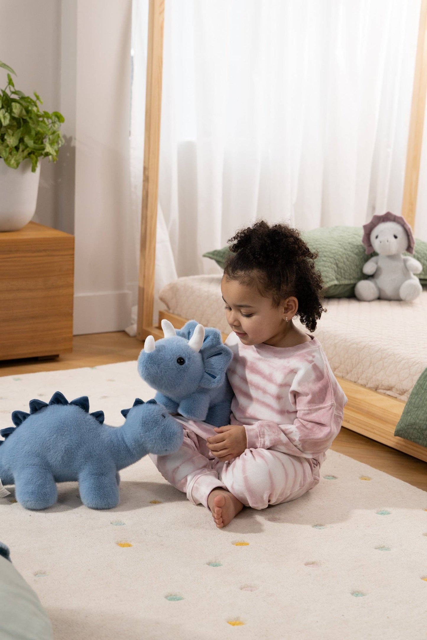 Coco Village - Dino Plush Toy - Blue Triceratop