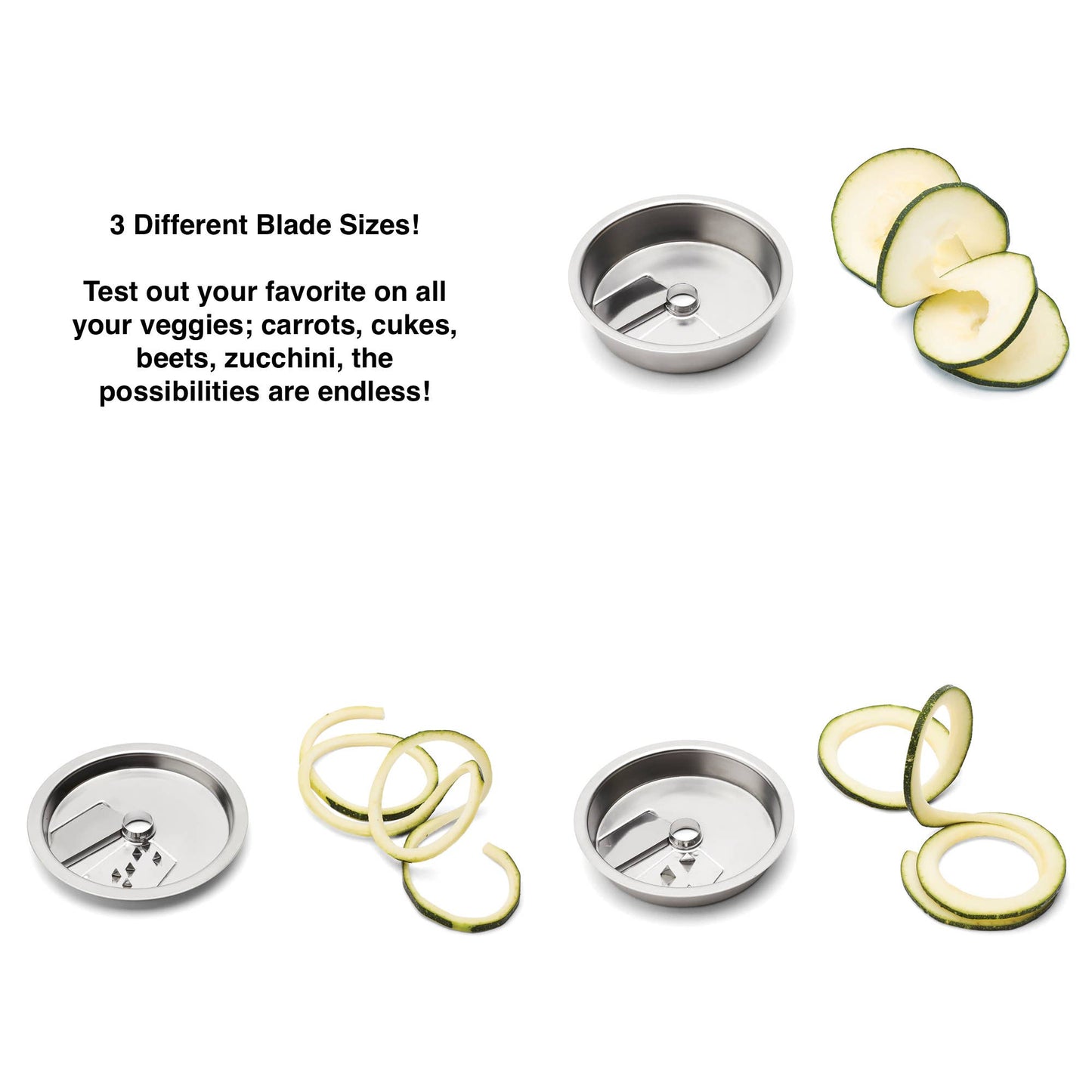 Fox Run Brands - Jarware 3 in 1 Spiralizer for Wide Mouth Mason Jar