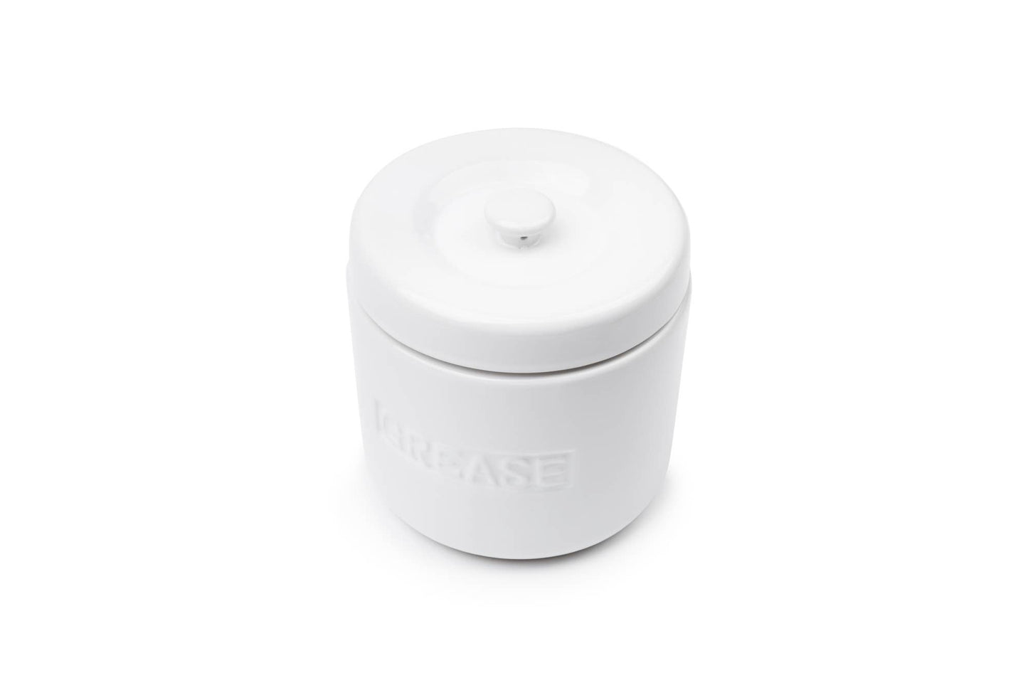 Fox Run Brands - Fox Run Porcelain Grease Container, White, 5" x 5" x 5"