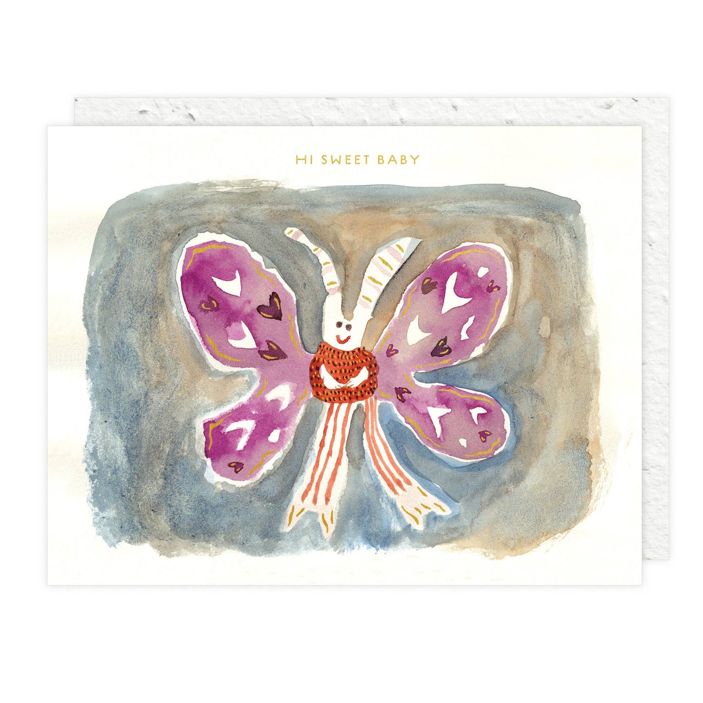 Butterfly In a Sweater - Baby Card