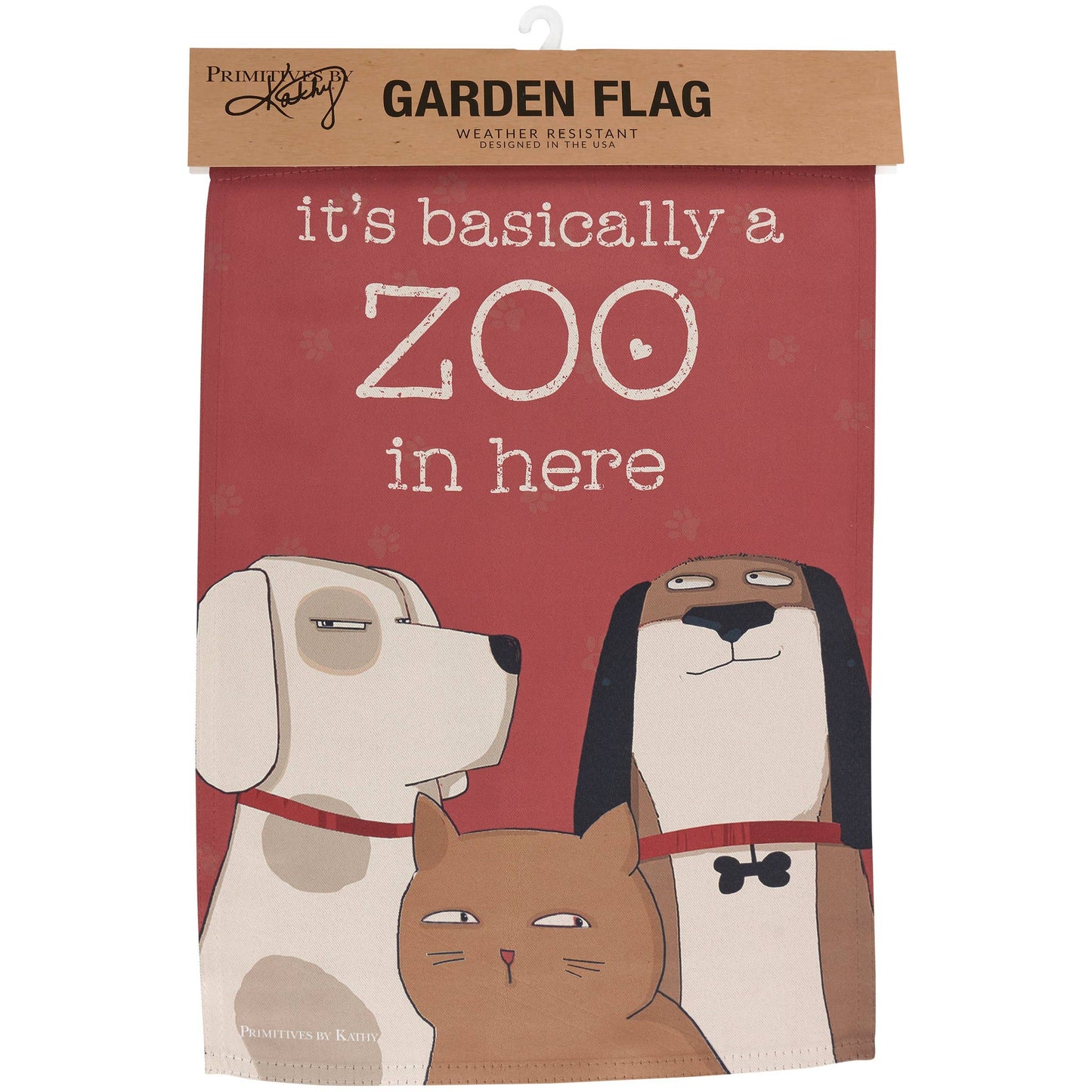 It's Basically A Zoo In Here Garden Flag
