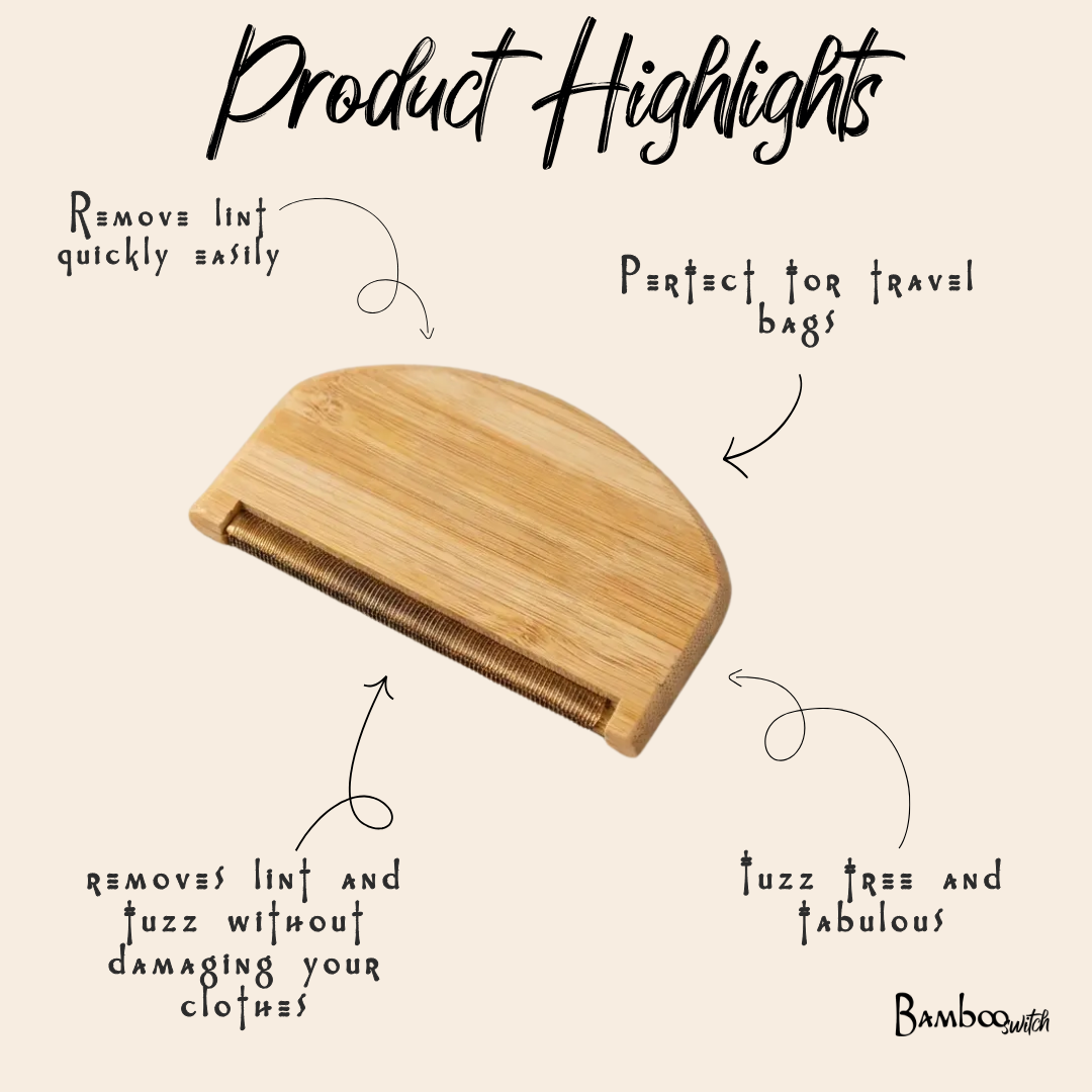 Bamboo Travel Lint Remover | Earth Day Bestseller