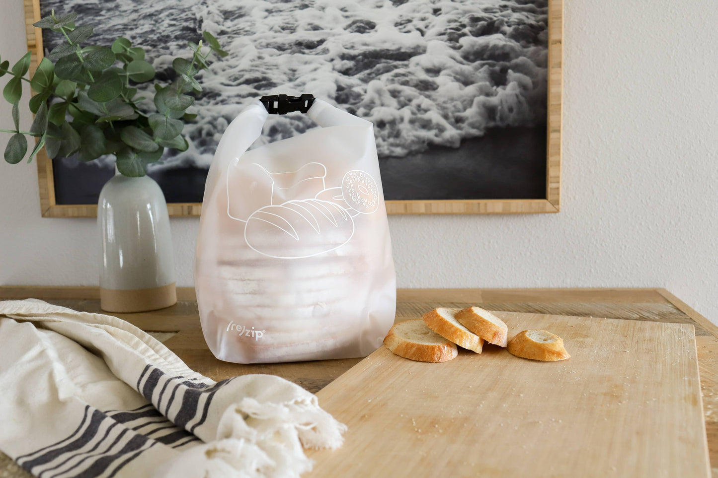 Reusable Roll Top Bread & Bagel Bag