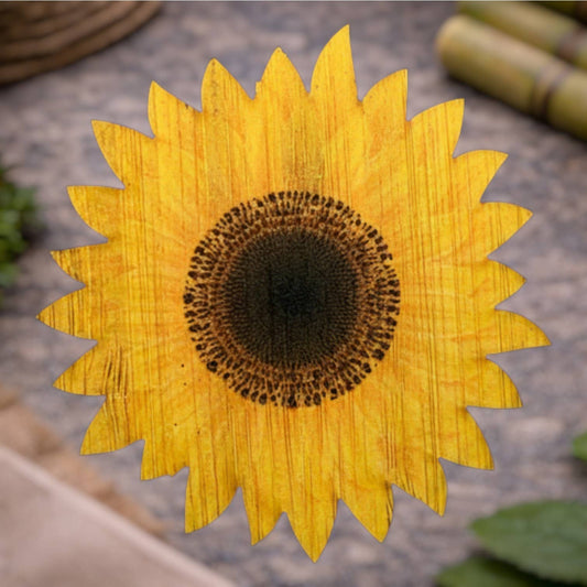 Bamboo Wood Stickers - Sunflower Eco-Friendly Bamboo Sticker