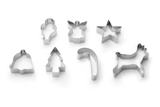 Fox Run Brands - Fox Run Christmas Cookie Cutters, Set of 7, 1" x4.25" x3.5"