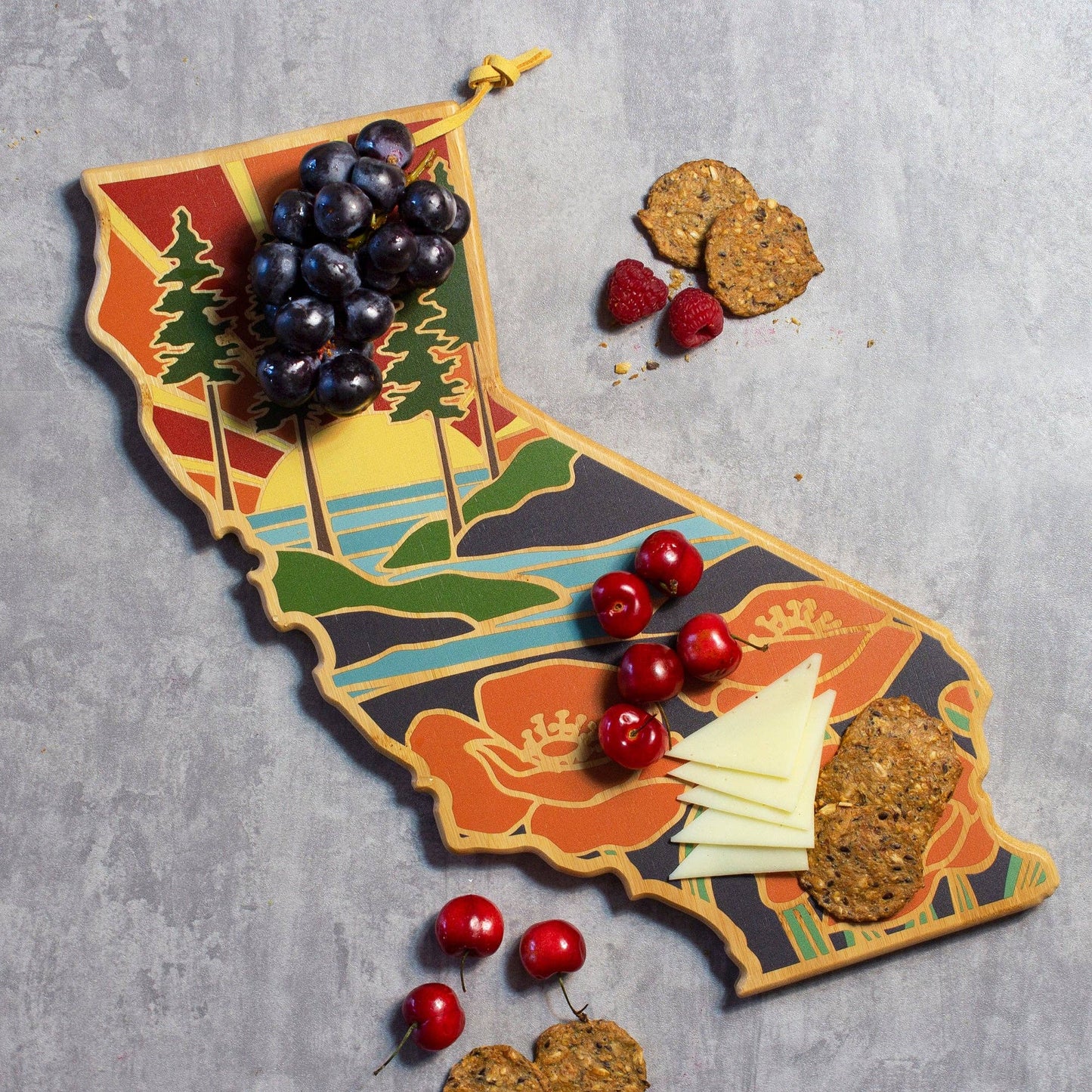 Totally Bamboo - California Cutting Board with Artwork by Summer Stokes