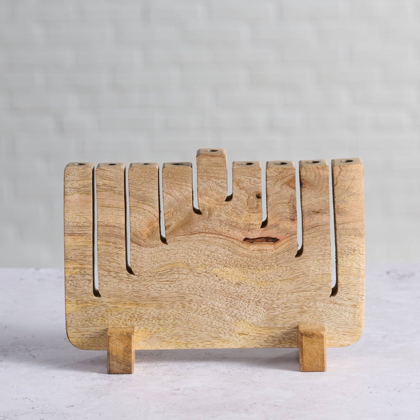 Ten Thousand Villages - Modern Mango Wood Menorah *
