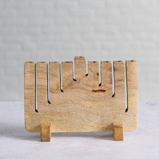 Ten Thousand Villages - Modern Mango Wood Menorah *