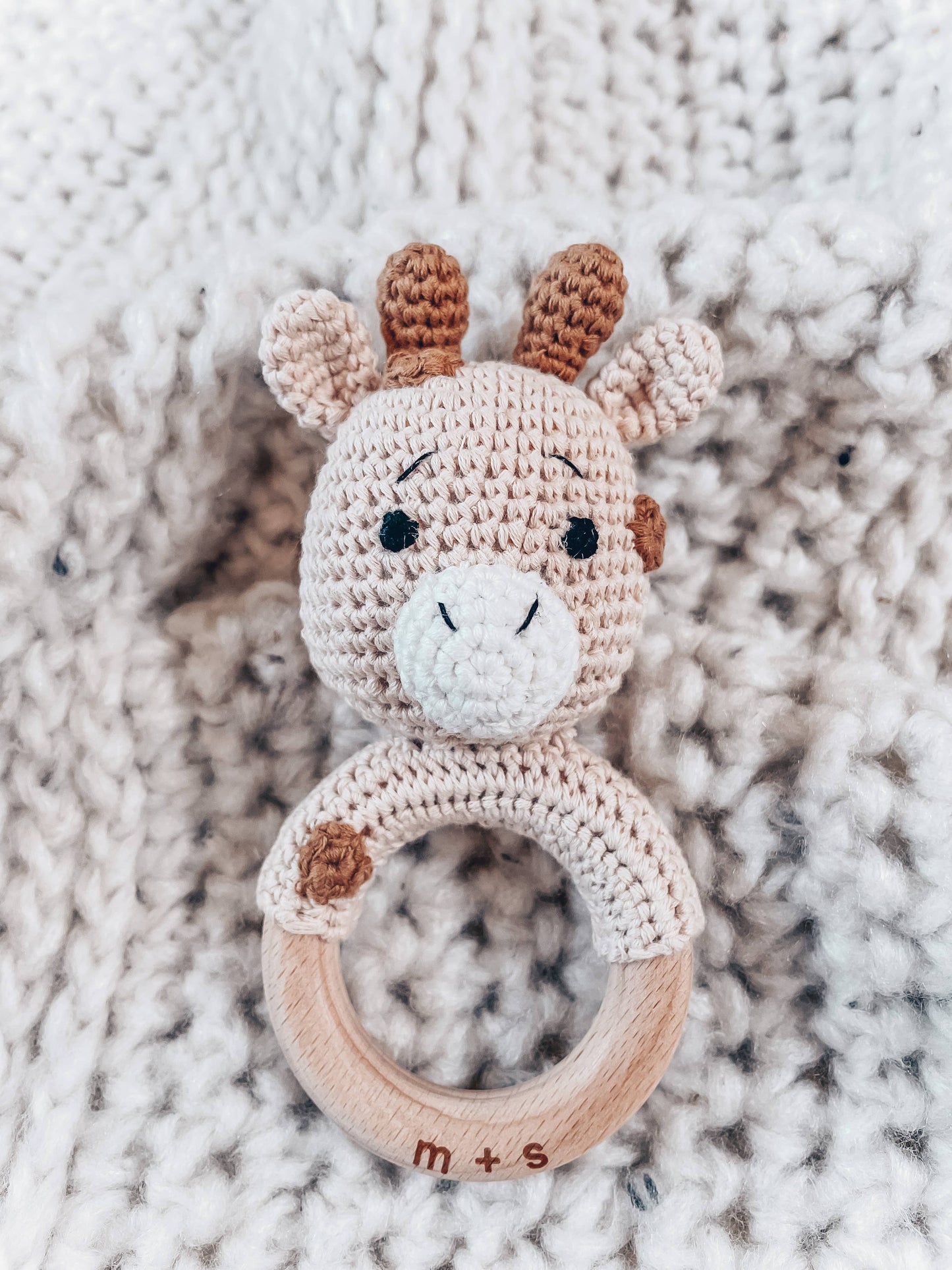 Marlowe and Sage LLC - Giraffe Hand Crochet Rattle