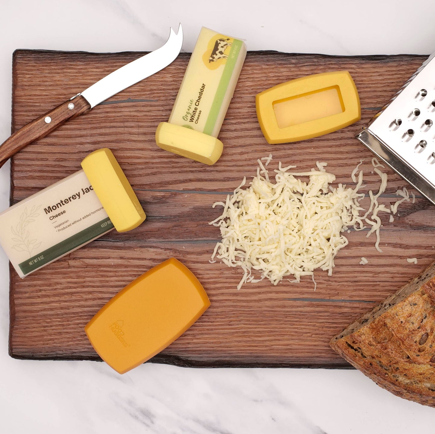 Food Huggers - Reusable Silicone Cheese Savers (Set of 4)