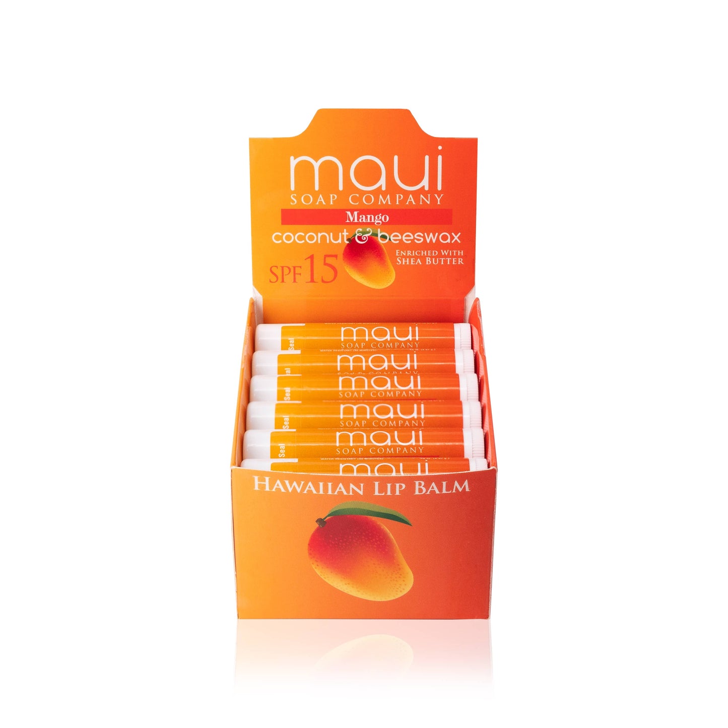 Mango  Beeswax & Coconut Oil Lip Balm w/ SPF 15- CASE of 18