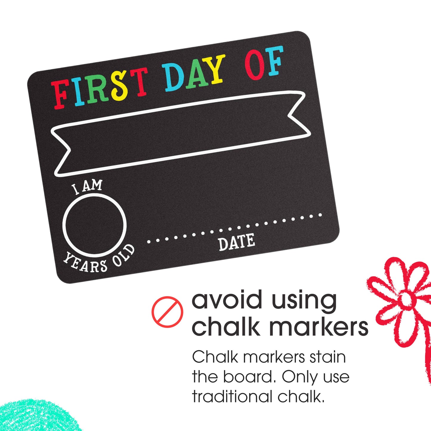 First And Last Day of School Photo Sharing Chalkboard Signs