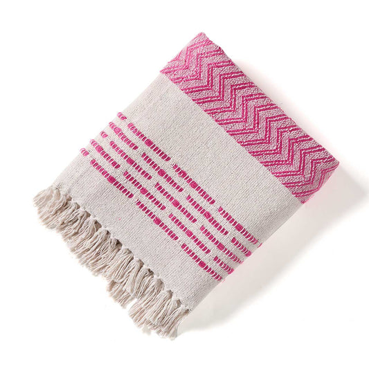 SERRV International - Blossom Pink Burl Rethread Throw Blanket