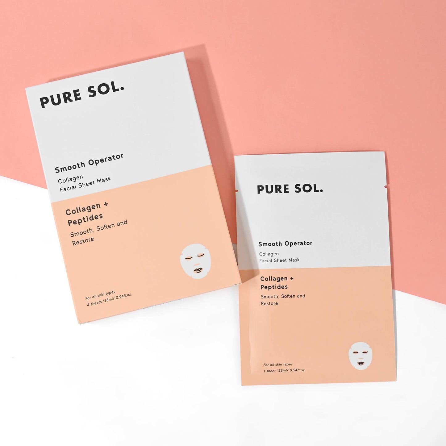 PURE SOL. Beauty Smooth Operator Beauty Collagen Sheet Mask