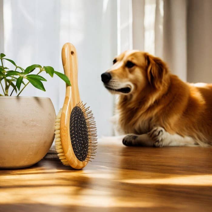 Bamboo Dog & Pet Grooming Brush | Earth Day Bestseller