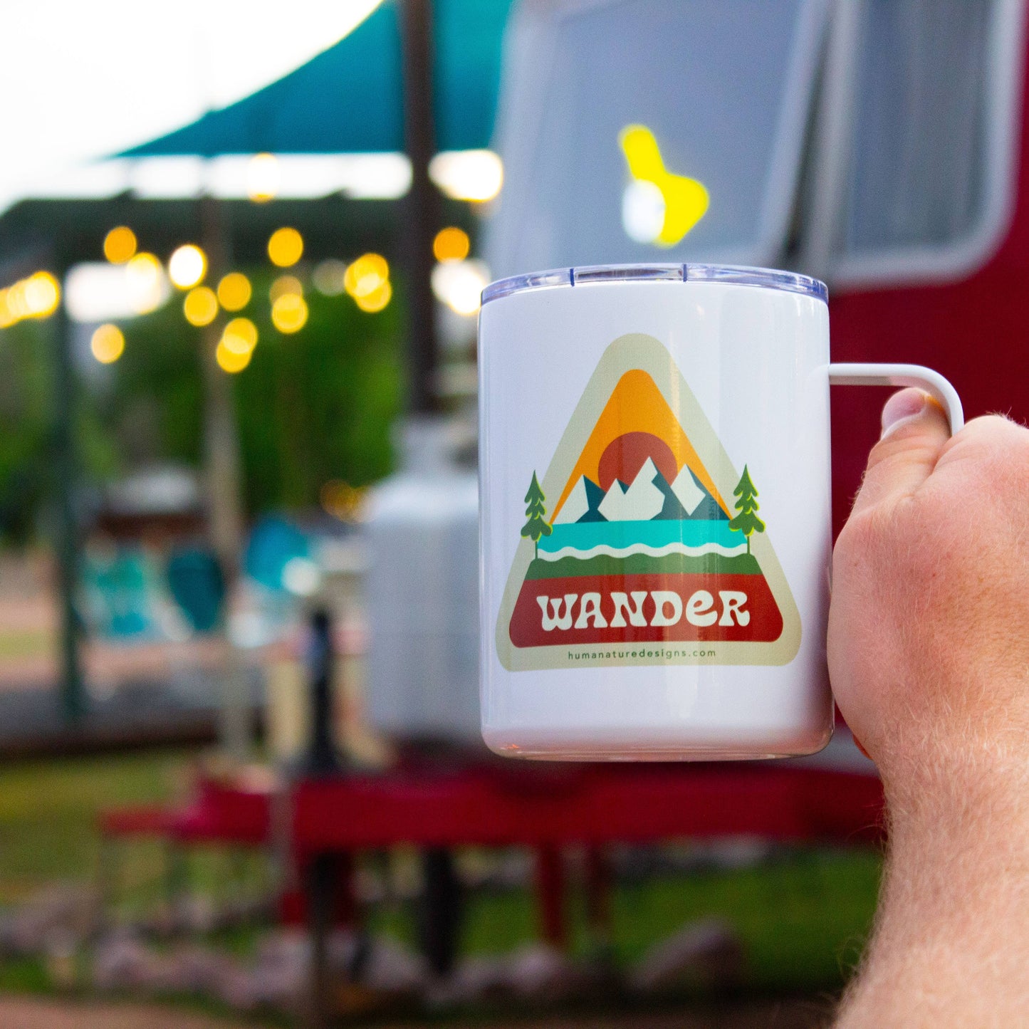 Wander Nature Mug -  Insulated Camping Mug with Lid