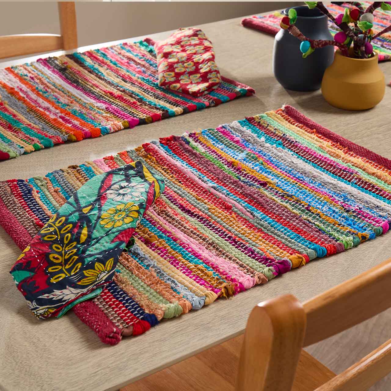 SERRV International - Remnant Sari Placemats - Set of 4