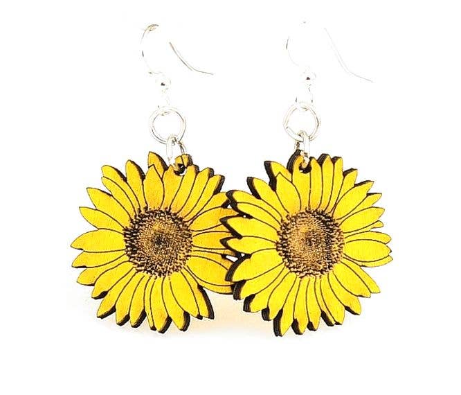 Green Tree Jewelry - Detailed Sunflower Earrings