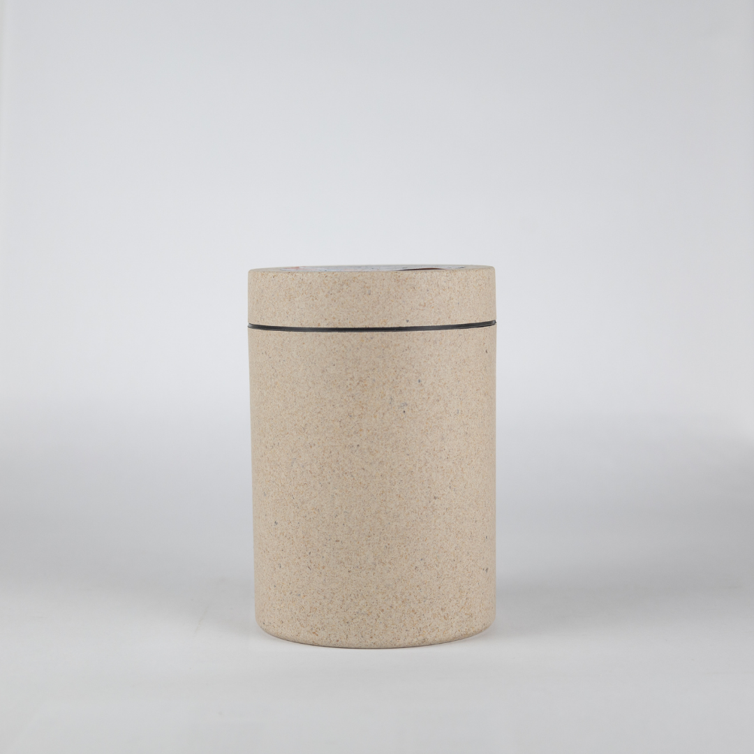 Loopy Products - Sustainable Small Bamboo Sugar Canister Seashell Color 24 oz
