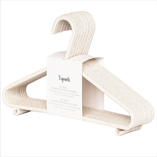 Kids & Baby Wheat Straw Plastic Hangers (2 Packs of 15)
