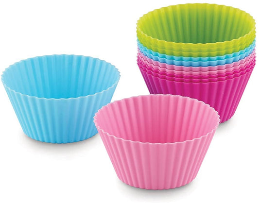 Fox Run Brands - Bakelicious Silicone Cupcake Liners, Set of 12, 2.75"