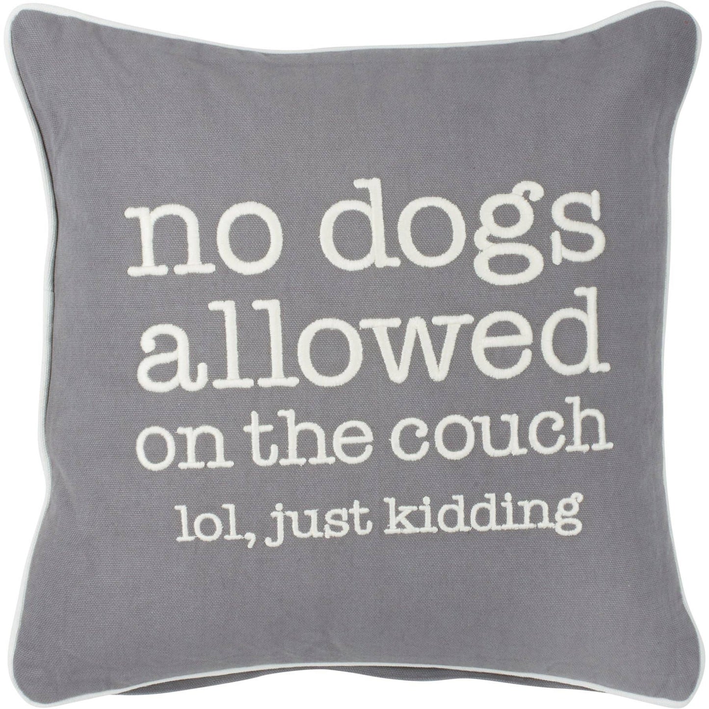 No Dogs Allowed On The Couch Pillow