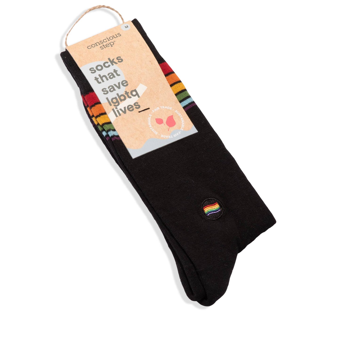 Conscious Step - Socks that Save LGBTQ Lives | Rainbow Stripe - Pride Gifts