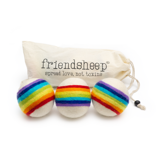 Friendsheep - Classic Rainbow Eco Wool Dryer Ball - Set of 3